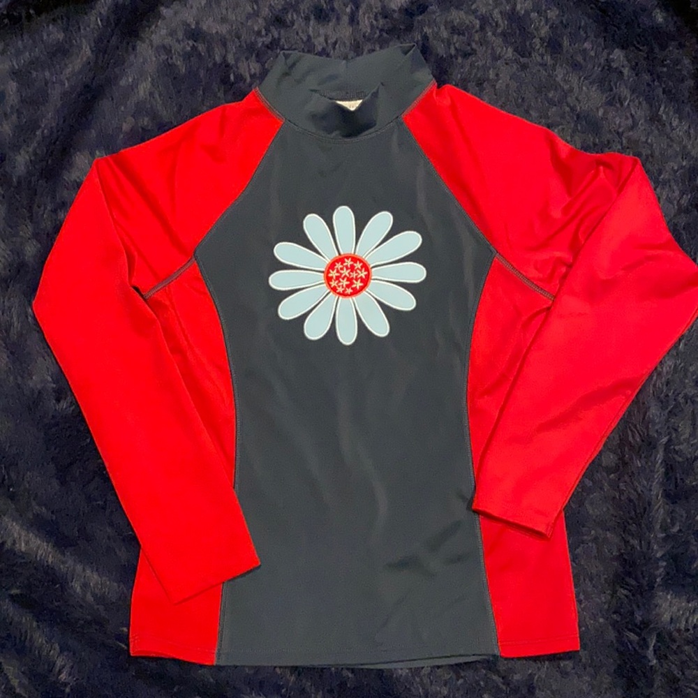 ~Land’s End~ Blue Flower Rashguard - Picture 2 of 5